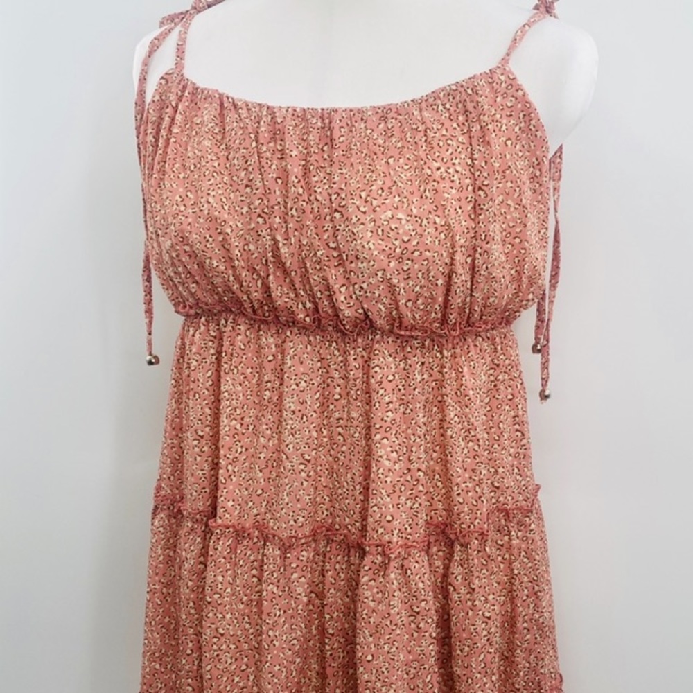 Pink Ruffled spaghetti strap Dress - Picture 6 of 8